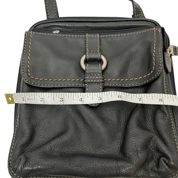 Fossil Womens ZB2840 Black Leather Flap Front Wallet Crossbody Bag - Picture 5 of 13